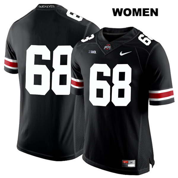 Ohio State Buckeyes Women's Zaid Hamdan #68 White Number Black Authentic Nike No Name College NCAA Stitched Football Jersey EL19N82IA